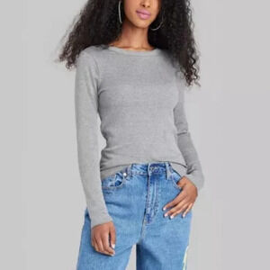 Wild Fable Women's Long Sleeve Fitted T-Shirt (Size S)